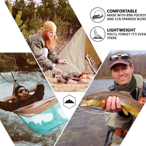 TOUGH Outfitters 12-in-1 Cooling Headwear Black - Picture 3 of 9